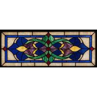 Sapphire & Emerald Geometric Transom
