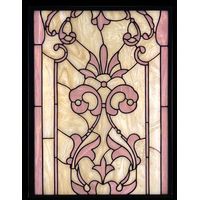 Ornate Art Nouveau Floral Motif in Blush and Cream