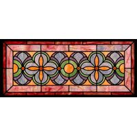 Floral Geometric Border in Rose and Sage