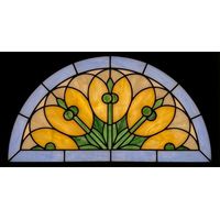 Golden Floral Fan in Arch