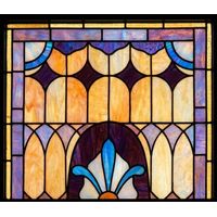 Amber and Violet Floral Motif