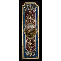 Mountain Castle Landscape Medallion