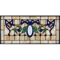 Cobalt Ribbon and Oval Medallion