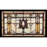 Art Nouveau Floral Motif in Amethyst and Amber