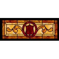 Crimson Shield Medallion in Amber