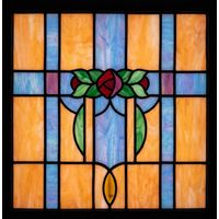 Rose Bloom in Amber and Azure