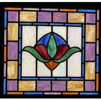 Abstract Floral Medallion in Jewel Tones