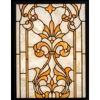 Amber Scrollwork and Fleur-de-Lis