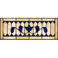 Floral Motif in Cobalt and Cream