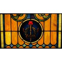 Torch and Laurel Wreath Medallion