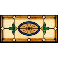 Oval Sunburst in Amber and Emerald