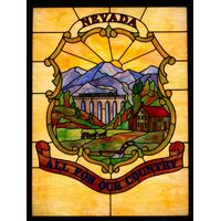 Nevada State Seal Scenic Landscape