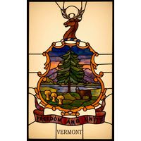 Vermont State Seal with Deer Crest