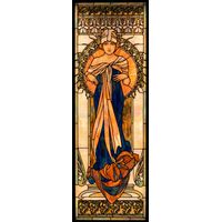 Art Nouveau Woman in Cobalt and Amber