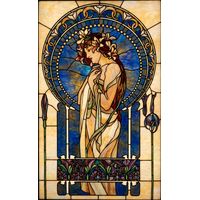 Art Nouveau Maiden with Lily Crown