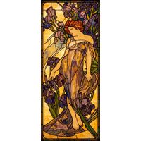 Maiden Amidst Blooming Irises