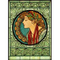 Art Nouveau Profile of a Muse