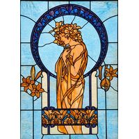 Art Nouveau Maiden with Lilies