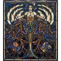 Art Nouveau Angel with Floral Flourishes