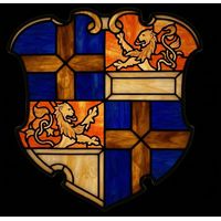 Heraldic Shield with Lions and Crosses