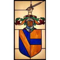 Heraldic Coat of Arms with Knight's Helmet