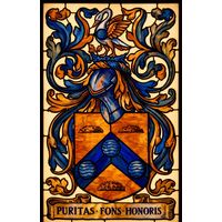 Heraldic Crest with Swan and Latin Motto