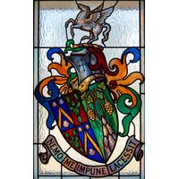 Heraldic Pegasus Crest with Motto