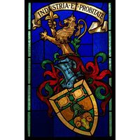 Heraldic Coat of Arms with Lion and Ram