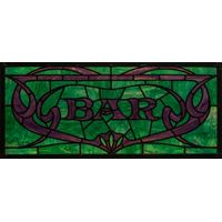 Bar Signage in Green and Purple