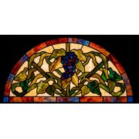 Tiffany-Style Grapevine Transom Window
