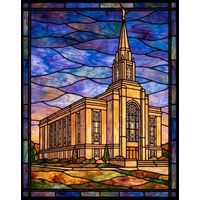 Classic LDS Temple at Sunset