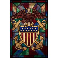 American Eagle with Navy Emblem