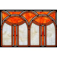 Amber and Cream Geometric Arches