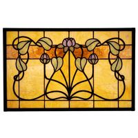 Art Nouveau Lotus Blossom in Amber