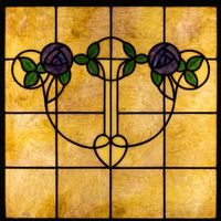Twin Roses in Amber and Gold