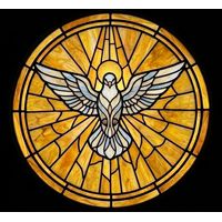 Descending Holy Spirit Dove in Golden Radiance