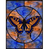 Butterfly in Cobalt and Amber