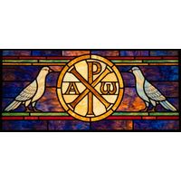 Chi Rho with Doves