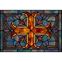 Cross with Flourishing Foliate Accents