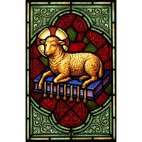 Agnus Dei Resting on the Seven-Sealed Book