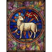 Agnus Dei with Cross Banner