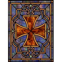 Maltese Cross in Amber