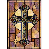 Ornate Cross with Floral Scrollwork