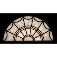 Cream and White Arched Fanlight