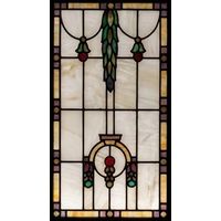 Art Nouveau Floral Garland and Geometric Motif