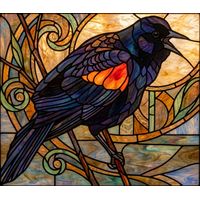 Red-Winged Blackbird in Golden Light