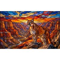 Mountain Lion in the Grand Canyon at Sunset