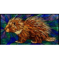 Porcupine in Amber and Emerald
