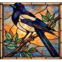 Magpie Perched on a Branch