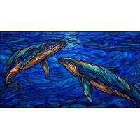 Humpback Whales in Deep Blue